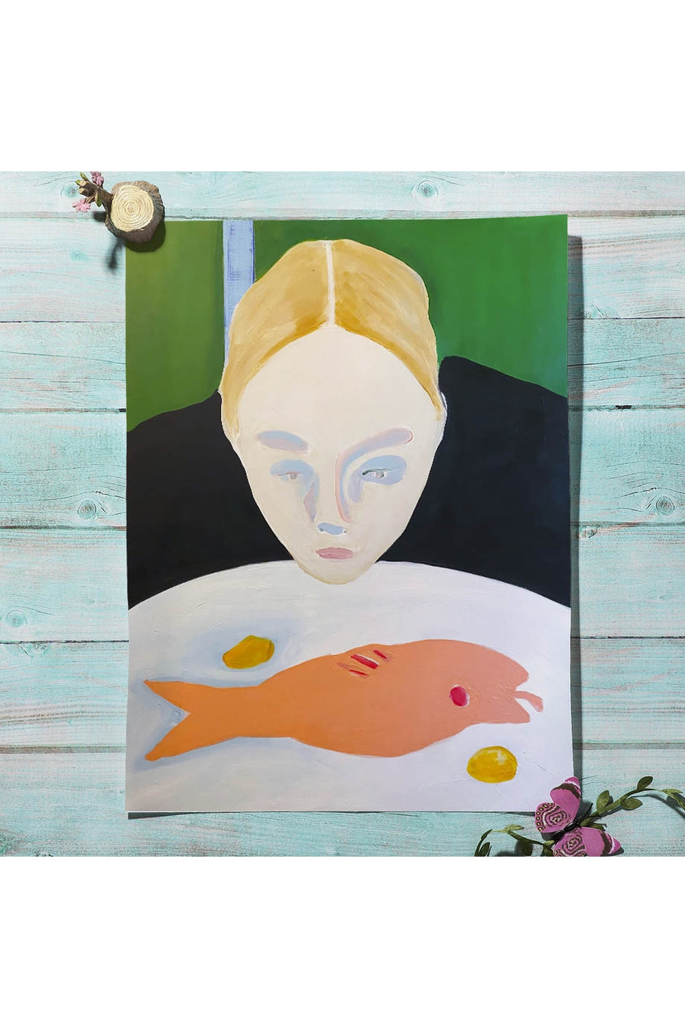 Abstract Frau Thema Leinwand Poster
