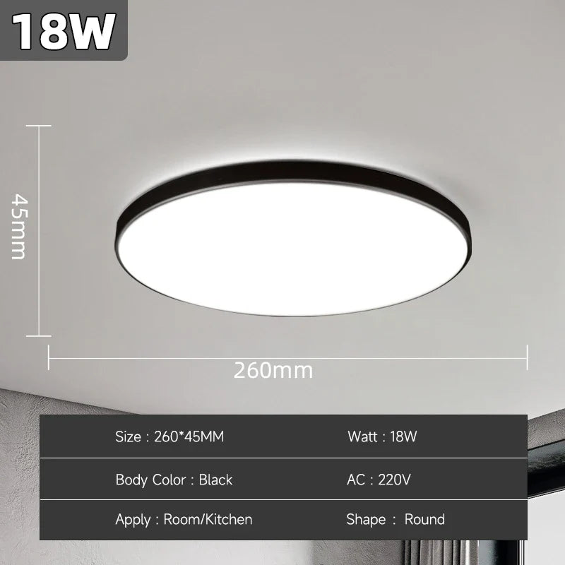 Frendorf | Moderne LED-Deckenlampe – 18W/30W/40W/72W Runde Deckenleuchte für Wohnzimmer, Schlafzimmer, Küche und Badezimmer