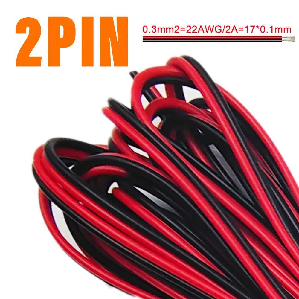 Frendorf | 2Pin zu 6Pin LED Verlängerungskabel – 1-10m Flexibles Elektrokabel für WS2812B, WS2811, SK6812, 5050 RGBW LED Streifenlicht (22AWG, 20AWG, 18AWG)