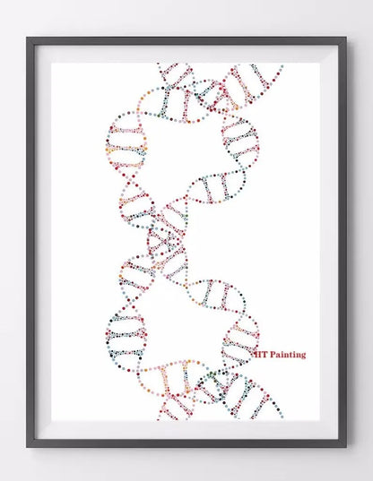 DNA-Genetic-Code-Poster, Einzelhelix-Baumdesign-Leinwandmalerei-Poster für die Wohnkultur Wohnzimmer-Wandkunst für das Schlafzimmer
