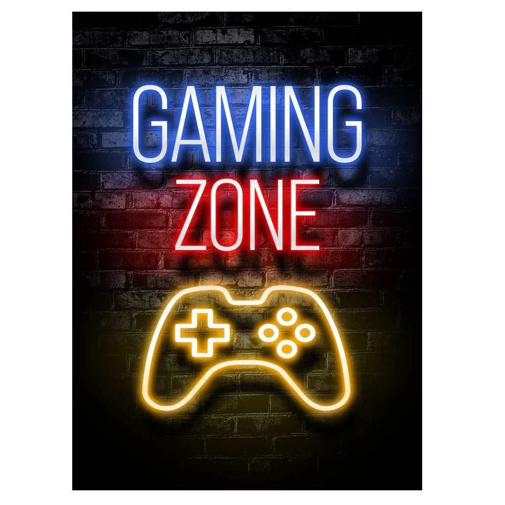 Frendorf | GameVibe Exquisite Gaming Art Poster Leinwanddruck | Hochwertige Wandkunst | Dekoration für Gamer & Spielzimmer