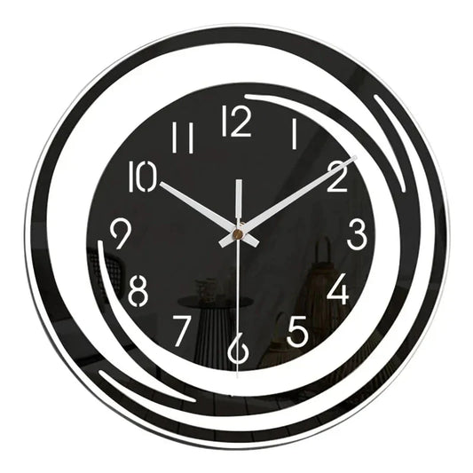 Acryl Wanduhr - Skandinavisches Design - Schwarz - Uhr