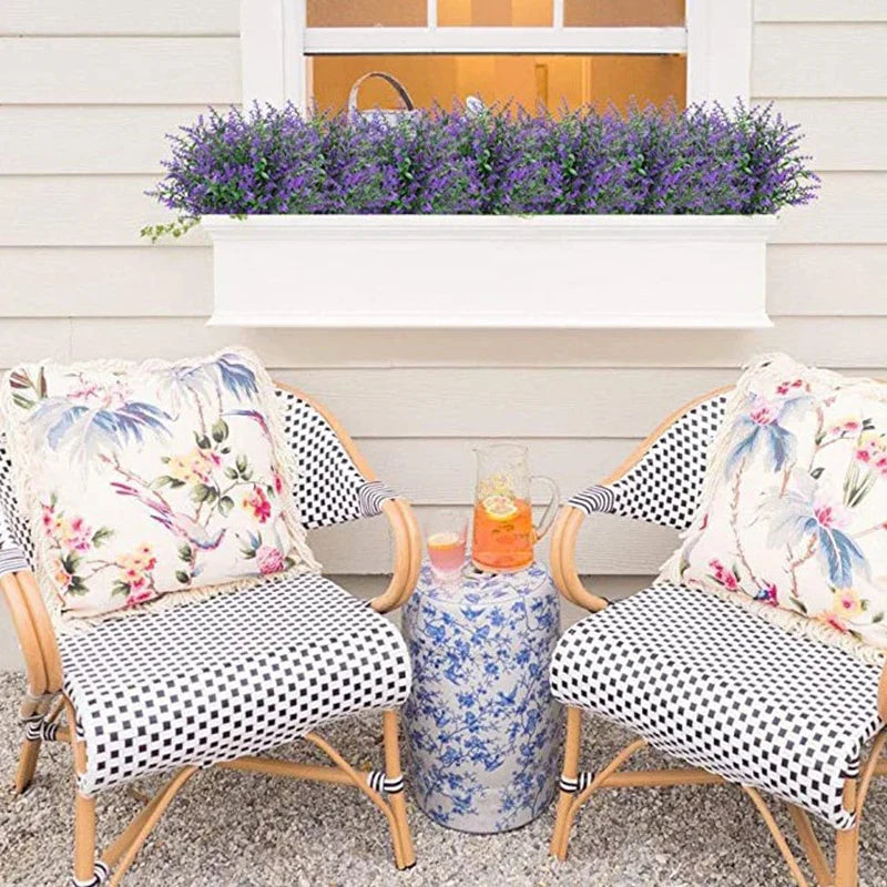 Frendorf | 1PC Künstliche UV-beständige Lavendelblume - Plastische Außendekoration für Garten, Veranda, Terrasse und DIY-Projekte