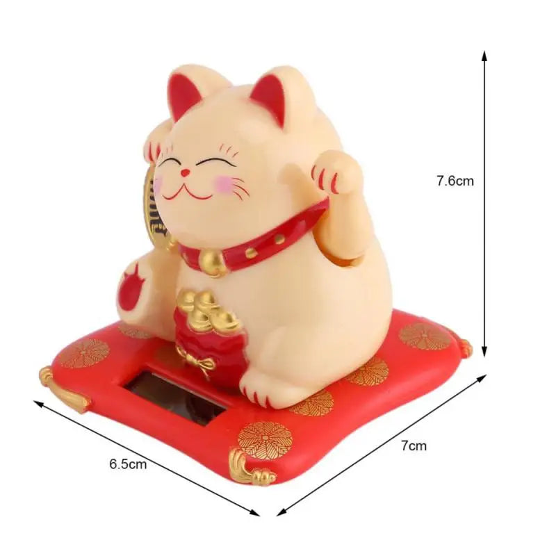 Frendorf | LuckyMiko Chinesische Glückskatze | Winkende Katze mit Beweglichem Arm | Feng Shui Dekoration für Zuhause & Büro | Symbol für Wohlstand
