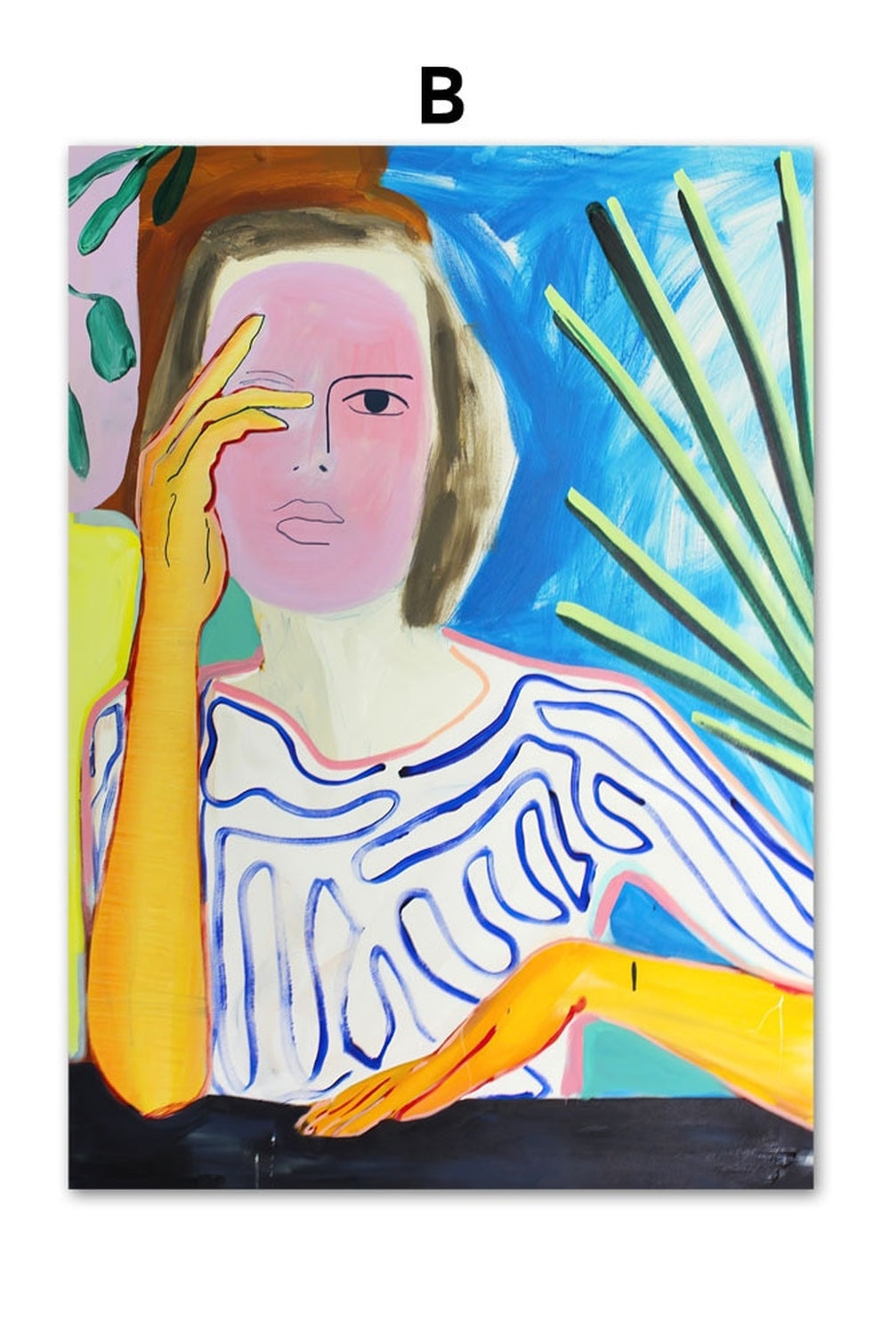 Abstract Frau Thema Leinwand Poster