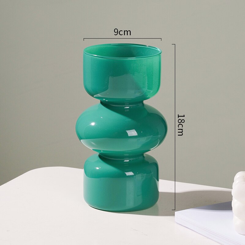 Glas Tier Vase - Mehrfarben