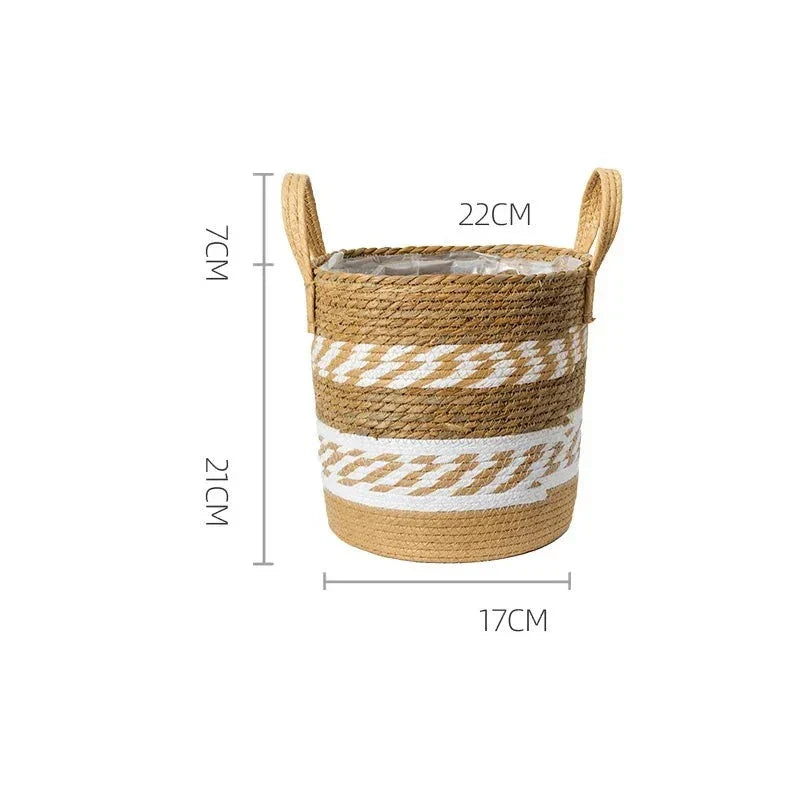 Japandi Serenity: Multifunktionale Rattan-Pflanztöpfe für zenhafte Wohnkultur