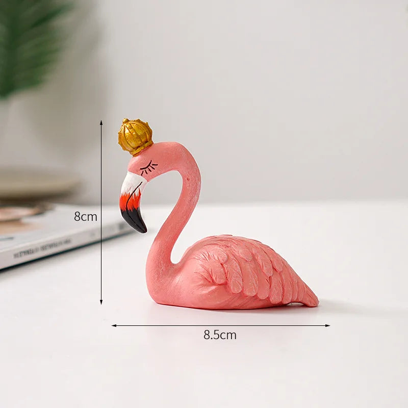 Nordic Flamingo Figurine Figure Statue Sculpture Living Room Office Wedding Party Ornaments Home Decor Decoration Accessories