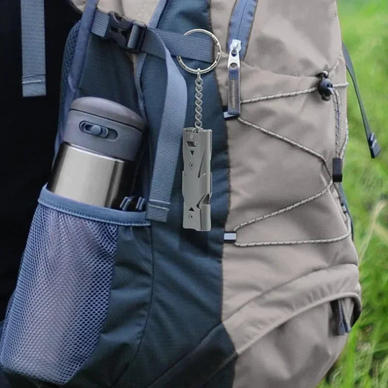 Frendorf | Audora Notfallpfeife | 120 dB Signalton | Wetterfest & Ultraleicht | Aluminium & Edelstahl