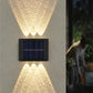Frendorf | Solar Up Down Wandlichter – Wasserdichte Außen-LED-Wandlampen mit Lichtsensor für Garten, Terrasse & Weg