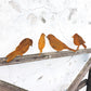 Frendorf | 4-teiliges rustikales Metallvogel-Set Zaun Dekor