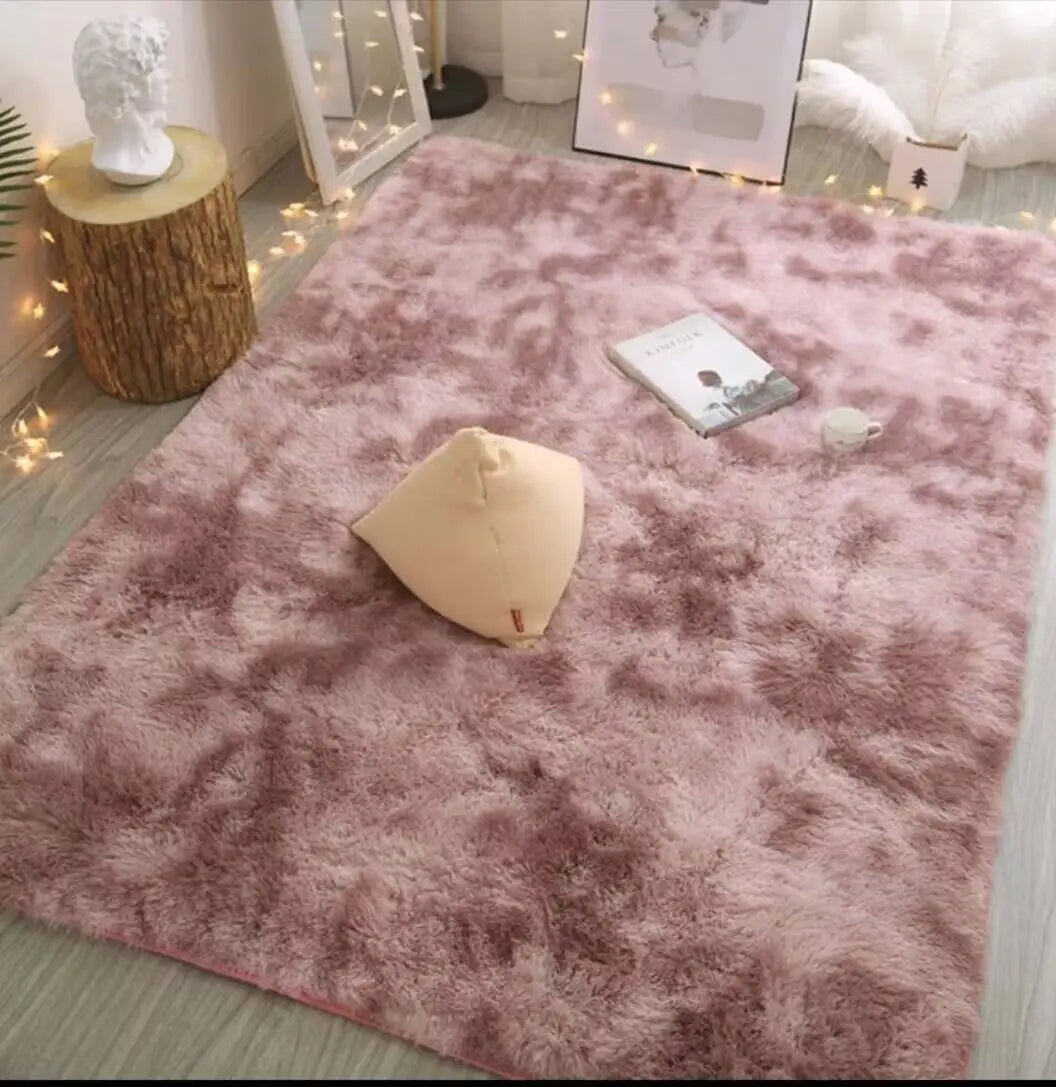 Weicher großer Teppich Wohnzimmer Plüsch Lounge Bodenmatte Schlafzimmer Bett Weicher Samtteppich Kinderzimmer Rutschfester dekorativer Teppich