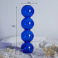 Glasvase Nordisches Wohndekor Blasenvase Kleine Vase auf Bunter Tischdekoration Geschenk Blaue Glasvase
