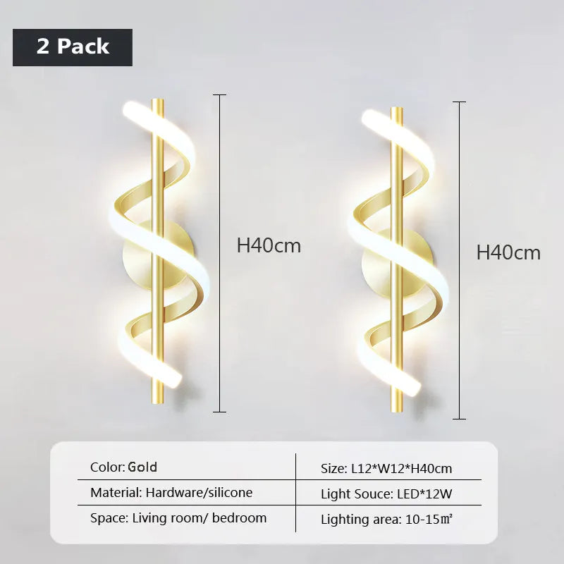 Minimalistische LED Wandleuchte Nordisches Schlafzimmer Nachttisch Sconce Schwarz Weiß Gold Dekorative Beleuchtung Wohnzimmer Flur Innenleuchten