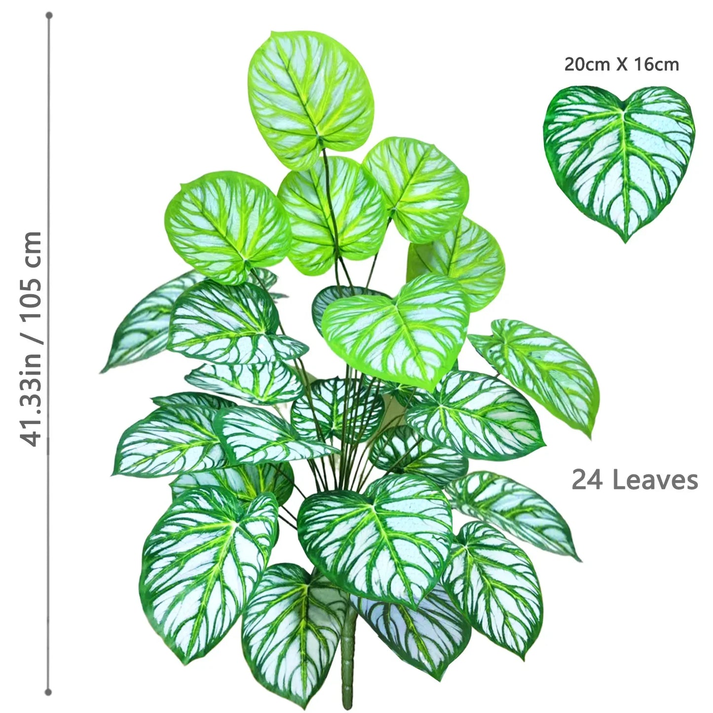 Frendorf | 105 cm künstlicher Fiddle Leaf Baum – Apfelblatt-Seidenpflanze für Zuhause, Büro & Jubiläumsdekoration – Topf, Bodenauslage