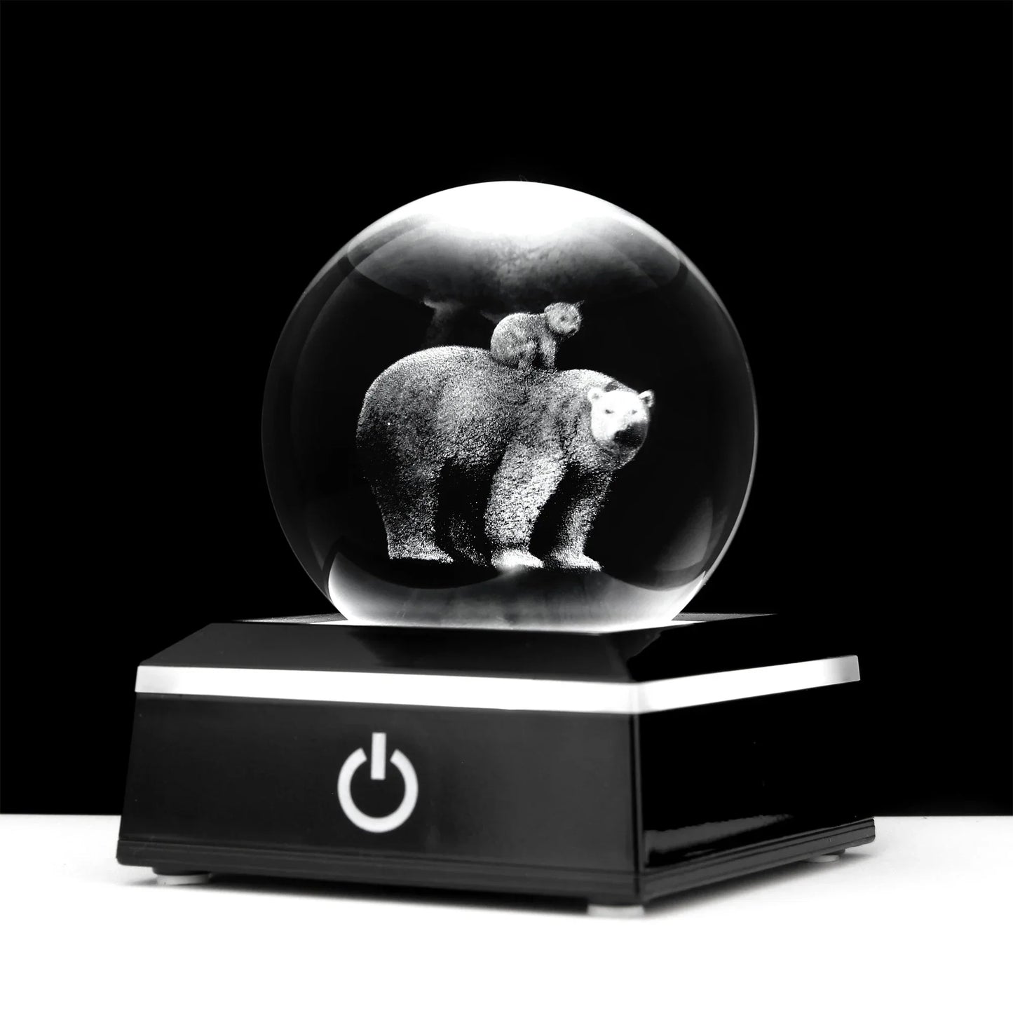 Kristallkugel Seepferdchen Delfine Eulen Globus Ozeane Ornamente Geschenke 3D Tiere Kristallkugel mit Lichtbasis Nachtlicht Wohnkultur