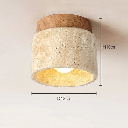 Wabi Sabi Gelbe Marmor Deckenleuchte