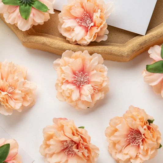 Frendorf | 10 Stück Künstliche Seiden-Pfingstrosenblüten – DIY Bastel Fake Staubblüten für Hochzeiten, Zuhause, Valentinstag und Außen Dekoration