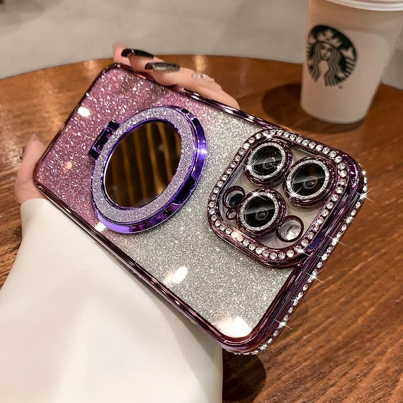 Frendorf | Diamond Glitter iPhone Magsafe Clear Case