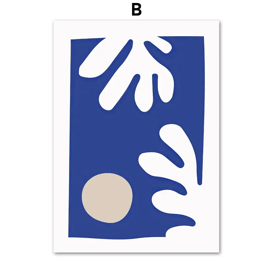 Nordic Simple Aesthetics Wandkunst Nude Linie Blau Abstrakt HD Öl Auf Leinwand Poster Zuhause Schlafzimmer Wohnzimmer Dekoration Geschenk