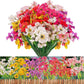 Frendorf | 2/6/10 Bundles Außen Künstliche Blumen – UV Beständige Falsche Seide Blumen für Garten, Veranda und Außen Dekor