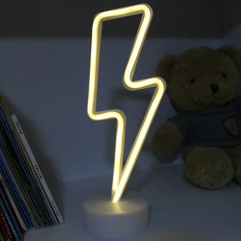 Stern Mond Blitz Neon LED Nachtlichter | Stimmungsbeleuchtung - Kenan