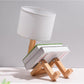 Robot Form Holz Tischlampe
