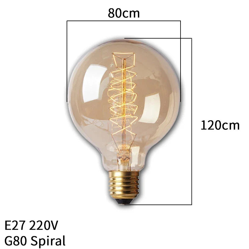Dimmbar Edison Glühbirne (40W, E27 Sockel) - Vintage Stil Fadenlampe für Retro-Beleuchtung Vintage Edison Lampe Retro Licht