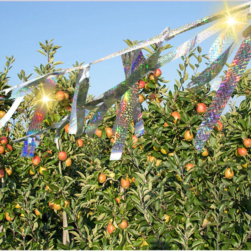 Frendorf | VegaShield Vogelschutzband | Reflektierendes PET-Band | Wetterfest und Langlebig | 80m Länge