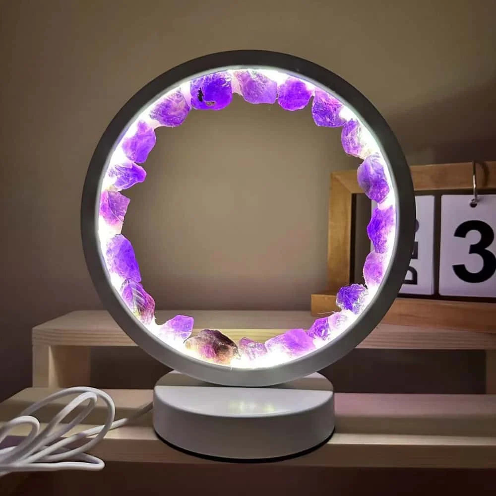 Frendorf | Amethyst Kristall Ring Lampe