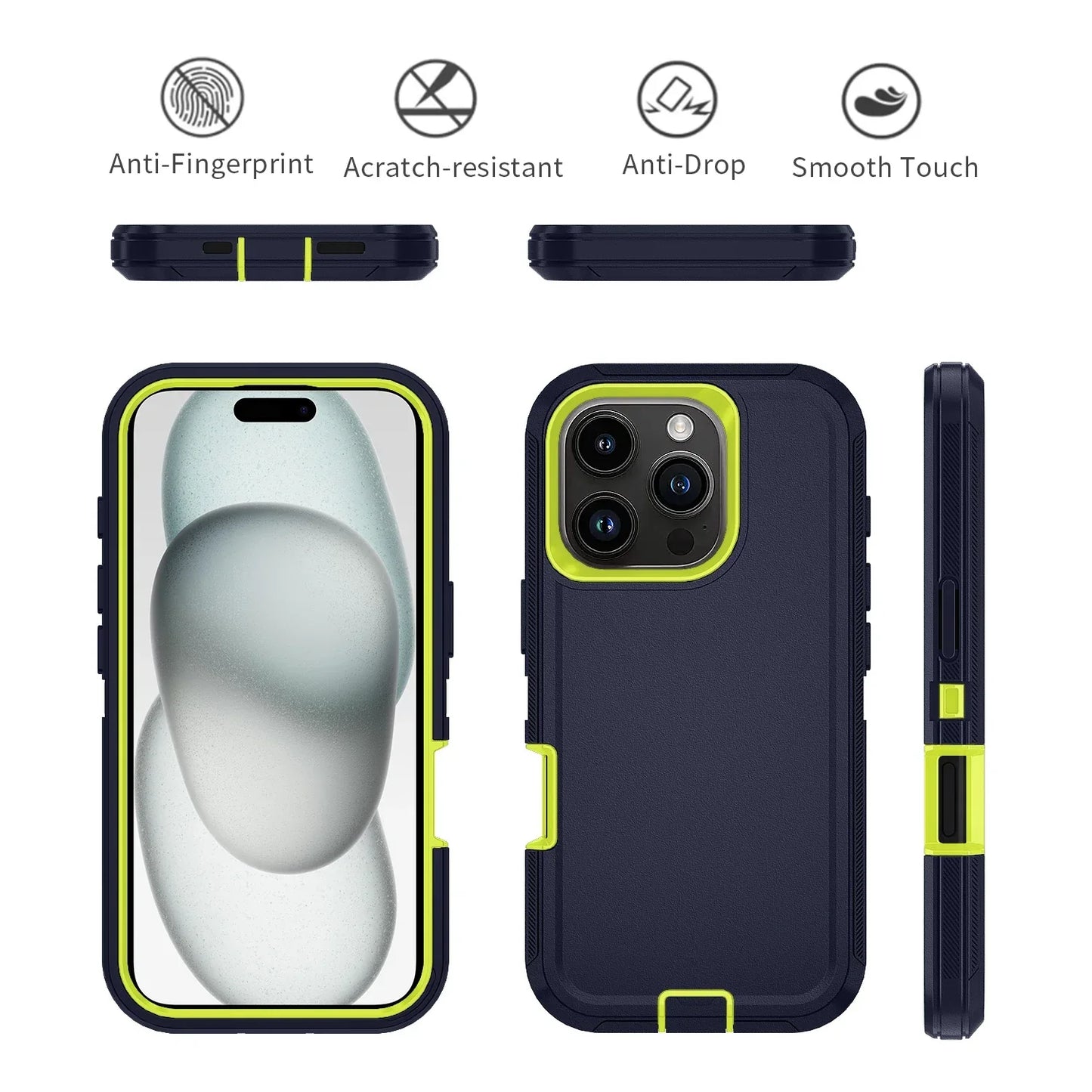 Frendorf | Armor Shockproof Defender Handyhülle für iPhone | Hart PC+TPU Rückendeckel