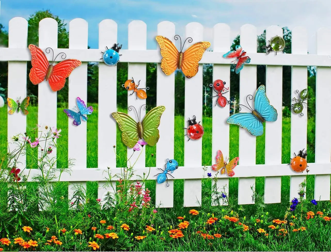 4 TEILE/SATZ Metall Hof Kunst Garten Dekorative Niedliche Ameise Outdoor Wand Skulpturen- Terrasse Handwerk Outdoor Garten Hof Kunst Wand Skulpturen