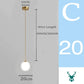 Mid-Century Modern Glas Ball Pendelleuchte