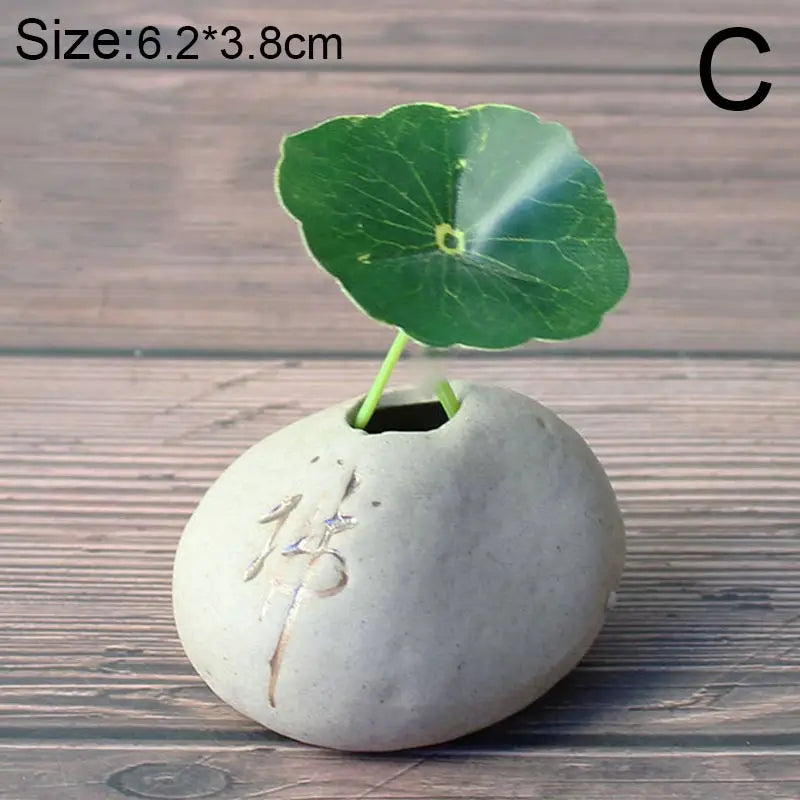 Frendorf | Vaseona Kreative Vase aus Steinzeug | Dekorative Blumen-Vase | Hydroponischer Pflanzentopf | Zen-Stil für Zuhause & Büro