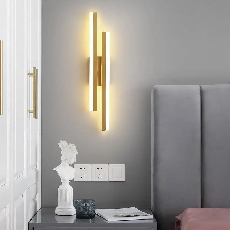 Moderne LED-Wandlampe: Schwarz/Gold Acryl Raumdekoration Licht