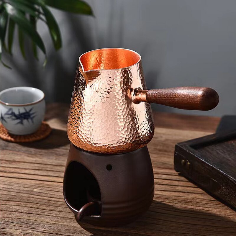 500 ml reines Kupfer Latte Kanne Milchkännchen Wassertöpfe Wasserkocher Hammer Handwerk Trinkgeschirr Geschirr
