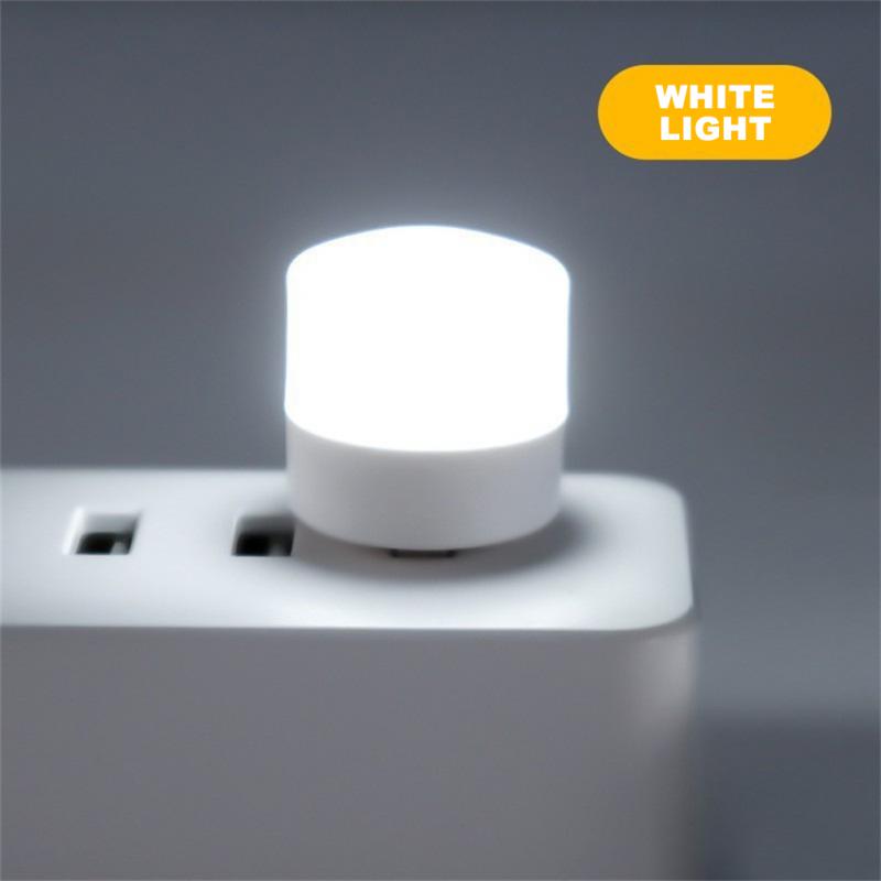 Mini-USB-Nachtlicht: LED-Lampe mit USB-Stecker und Powerbank-Aufladung zum Lesen und Augenschutz