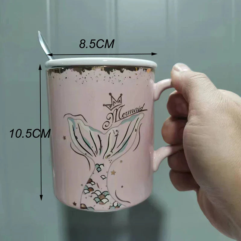 Frendorf | CupBuddy Niedliche Cartoon-Keramiktasse | Kaffeetasse & Milchteebecher | Frühstückstasse als Geschenkidee & Trinkgeschirr