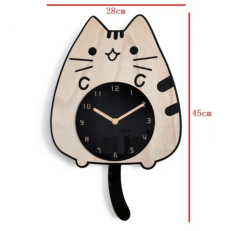Frendorf | Happy Neugierige Katze Wanduhr