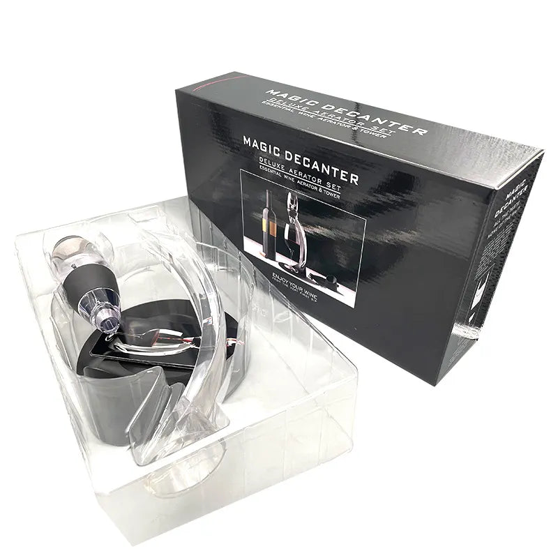 Weinbelüfter, Dekanter, Ausgießer, Set mit Filtern, Luftreiniger, Standdiffusor, Luftbelüfter, Sieb, Belüfter, Wein für die Esszimmerbar