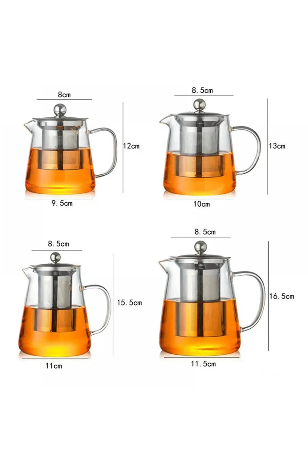 Edelstahl-Infuser-Glas-Teekanne