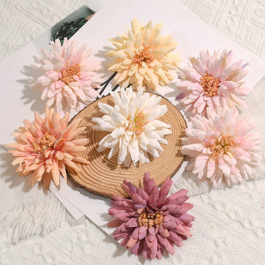 Frendorf | 30 Stück Gerbera Kunstseide Blumen Köpfe – 8CM Hochwertige DIY Blumen für Hochzeit, Dekoration, Kränze und Bastelprojekte