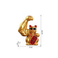 Große Hand, glücklicher Reichtum, winkende Katze, goldfarbene winkende Handkatze, Heimdekoration, willkommene winkende Katze, Skulptur, Statue, Dekor, Auto-Ornament, Shop-Geschenk
