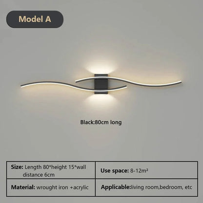 Frendorf | Moderne LED Wandleuchte – Schwarze, weiße und goldene Wandleuchte für Wohnzimmer, Schlafzimmer, Nachttisch und dekorative Beleuchtung