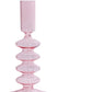 Pink Glass Taper Kerzenhalter