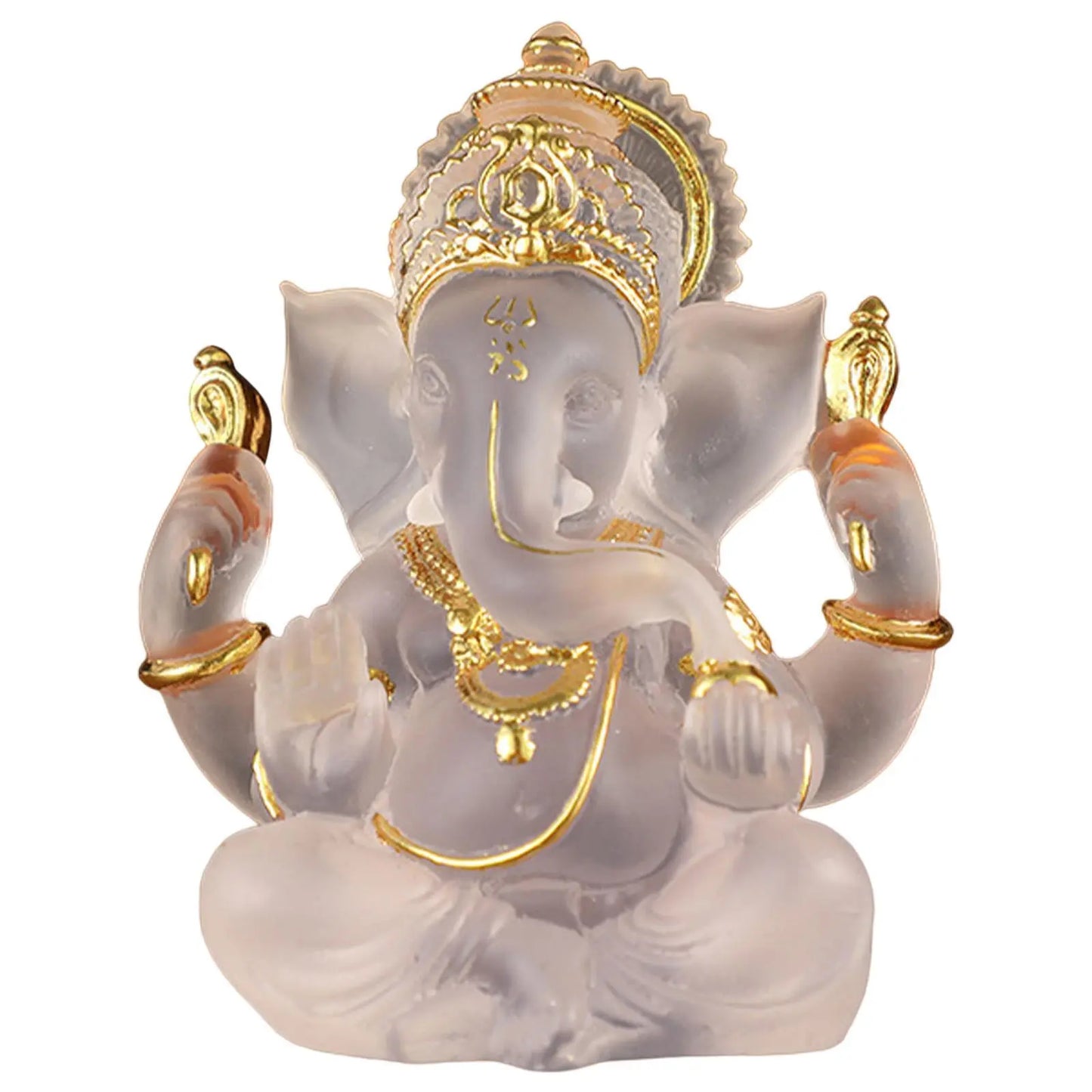 Seltene farbige semi-transparente Ganesh-Statuen für Glück in Ihrem Zuhause