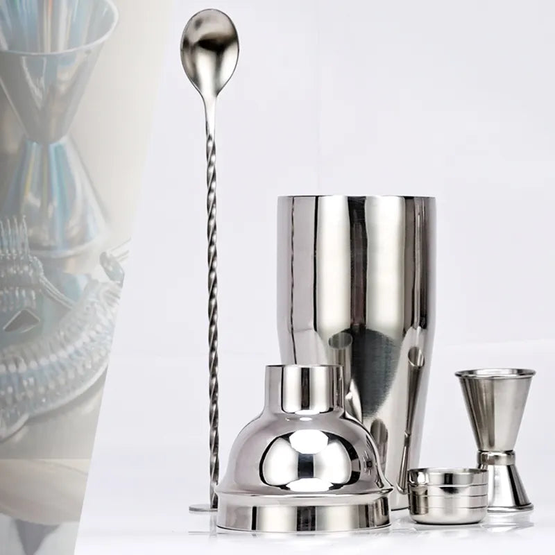 550 ml/750 ml Edelstahl Cocktail Shaker Mixer Trinken Barkeeper Set Bars Set Werkzeuge Mit Wein Regal Ständer Werkzeug für Geburtstag Geschenk