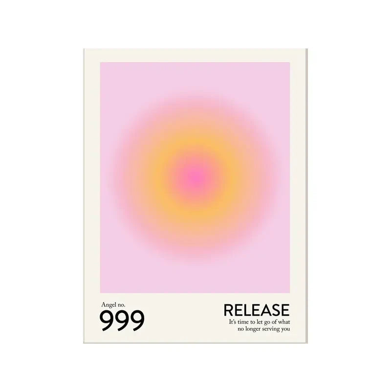 Moderne minimalistische Ästhetik, Wandkunst, Engel, digitaler Ton, Farbverlauf, Halo, Energie, Geheimnis, HD-Öl auf Leinwand, Poster, Heimdekoration, Geschenk