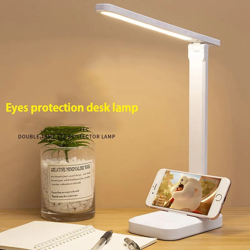 6000mAh wiederaufladbare LED Tischlampe USB 3 Farb stufenlos dimmbare Schreibtischlampe Touch faltbar augenschützendes Lese Nachtlicht