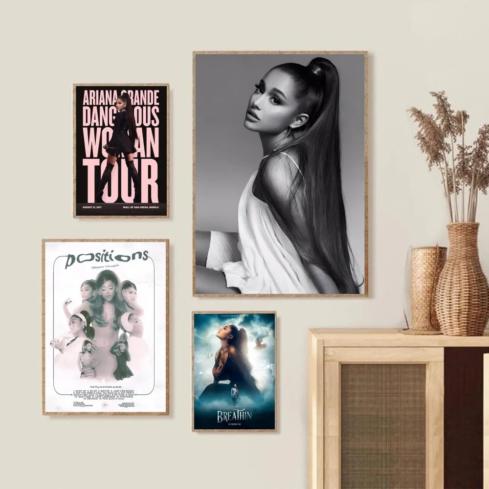 Beliebter Popsänger-Ariana Grande Poster Wandkunst Wohnkultur Zimmerdekor Digitale Malerei Wohnzimmer Restaurant Küchenkunst